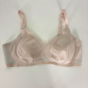 Honey Love Light Pink Mesh Side Wirefree Bra Size Large